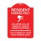 Signmission Reserved Parking Resident Parking Only Violators Will Be Towed at Owners Expense Lot, RW-1824-23035 A-DES-RW-1824-23035 - alternate 1